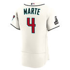 Ketel Marte Arizona Diamondbacks Nike Home Authentic Sponsor Patch Jersey - Cream