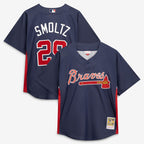 John Smoltz Atlanta Braves Mitchell & Ness Authentic Batting Practice Jersey - Navy