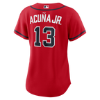 Ronald Acuña Jr. Atlanta Braves Nike Women's Alternate Replica Jersey - Navy