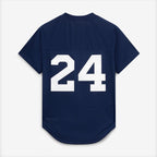 Rickey Henderson New York Yankees Mitchell & Ness Cooperstown Collection Mesh Batting Practice Button-Up Jersey - Navy