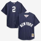 Derek Jeter New York Yankees Mitchell & Ness Authentic Batting Practice Jersey - Navy