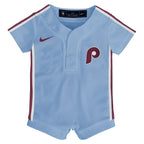 Philadelphia Phillies Nike Newborn Alternate Replica Romper Jersey - Light Blue