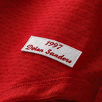 Deion Sanders Cincinnati Reds Mitchell & Ness Cooperstown Mesh Batting Practice Button-Up Jersey - Red