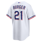 Jake Burger Texas Rangers Nike Home Replica Jersey - White