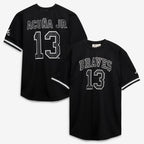 Ronald Acuña Jr. Atlanta Braves Fanatics Big & Tall Heavyweight Mesh Jersey - Black/White