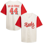 Cincinnati Reds Profile Big & Tall Two-Color Fashion Jersey - Cream/Red
