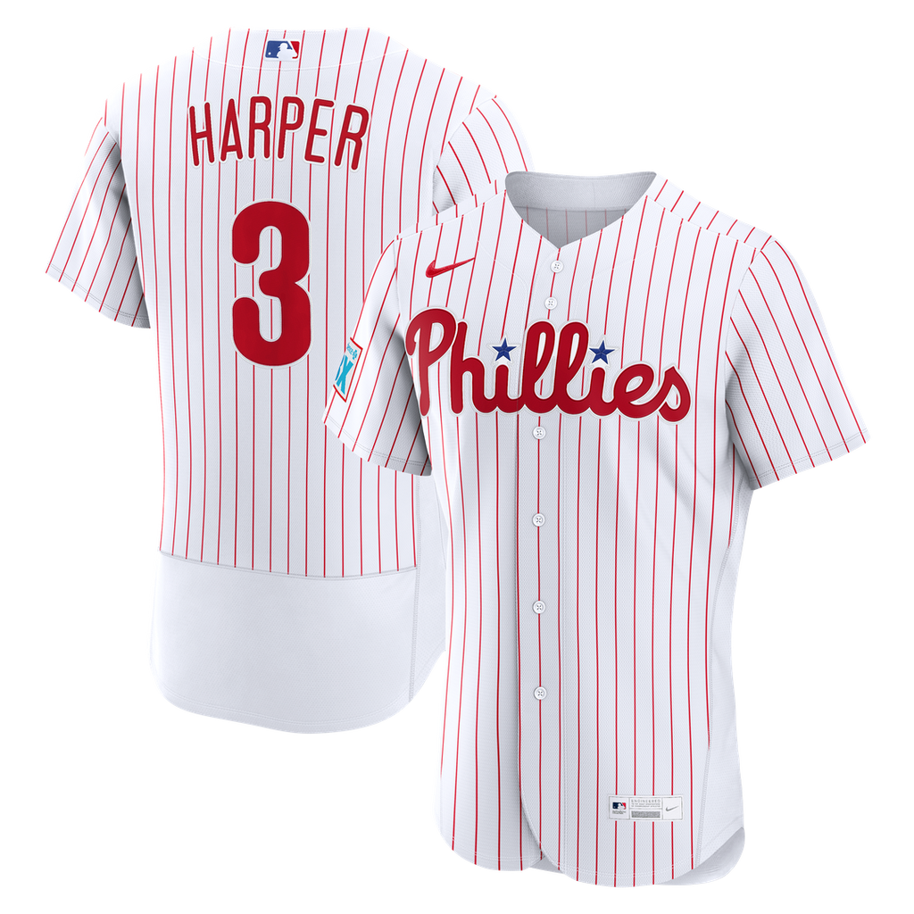 Bryce Harper Philadelphia Phillies Nike Alternate Authentic Sponsor Patch Jersey - Cream