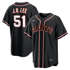Jung Hoo Lee San Francisco Giants Nike Fashion Replica Black Out Jersey