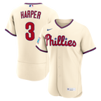 Bryce Harper Philadelphia Phillies Nike Alternate Authentic Sponsor Patch Jersey - Cream