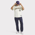 Christian Yelich Milwaukee Brewers Nike Home Limited Player Jersey - Cream