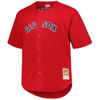 David Ortiz Boston Red Sox Mitchell & Ness Big & Tall Cooperstown Mesh Batting Practice Jersey - Red