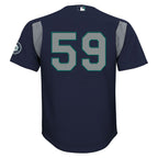 Felix Hernandez Seattle Mariners Mitchell & Ness Youth Mesh Batting Practice Jersey - Navy