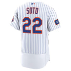 Juan Soto New York Mets Nike Home Authentic Sponsor Patch Jersey - White