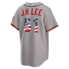 Jung Hoo Lee San Francisco Giants Nike USA 250 Fourth of July Road Stadium Jersey - Gray