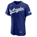 Los Angeles Dodgers Nike Alternate Authentic Jersey with Sponsor Patch - Royal