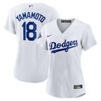 Yoshinobu Yamamoto Los Angeles Dodgers Nike Women's 2025 World Series Champions Home Replica Jersey - White