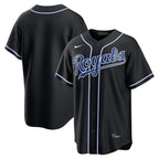 Kansas City Royals Nike Fashion Replica Black Out Jersey