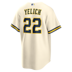 Christian Yelich Milwaukee Brewers Nike Home Replica Jersey - Cream