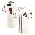 Ketel Marte Arizona Diamondbacks Nike Home Authentic Sponsor Patch Jersey - Cream