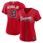 Ronald Acuña Jr. Atlanta Braves Nike Women's Alternate Replica Jersey - Navy