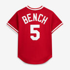 Johnny Bench Cincinnati Reds Mitchell & Ness Authentic Batting Practice Jersey - Scarlet