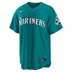 Julio Rodríguez Seattle Mariners Nike Alternate Stadium 50th Season Patch Jersey - Teal