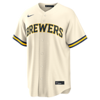 Jackson Chourio Milwaukee Brewers Nike Home Replica Jersey - Cream