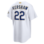 Clayton Kershaw Los Angeles Dodgers Nike 2026 Gold Collection Stadium Jersey - White