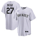 Jordan Beck Colorado Rockies Nike Home Replica Jersey - White
