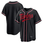 Minnesota Twins Nike Fashion Replica Black Out Jersey