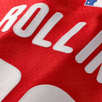 Jimmy Rollins Philadelphia Phillies Mitchell & Ness Cooperstown Mesh Batting Practice Button-Up Jersey - Red