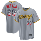 Paul Skenes Pittsburgh Pirates Nike USA 250 Fourth of July Road Stadium Jersey - Gray