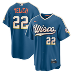Christian Yelich Milwaukee Brewers Nike 2026 City Connect Stadium Jersey - Mineral Blue