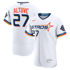 Jose Altuve Houston Astros Nike City Connect Authentic Sponsor Patch Jersey - White