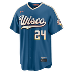 William Contreras Milwaukee Brewers Nike 2026 City Connect Stadium Jersey - Mineral Blue