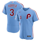 Bryce Harper Philadelphia Phillies Nike Alternate Authentic Sponsor Patch Jersey - Cream