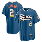 Brice Turang Milwaukee Brewers Nike 2026 City Connect Stadium Jersey - Mineral Blue