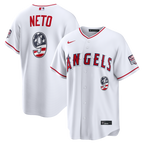Zach Neto Los Angeles Angels Nike USA 250 Fourth of July  Stadium Jersey - White