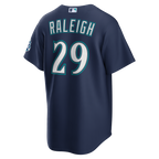 Cal Raleigh Seattle Mariners Nike  Road Stadium 50th Season Patch Jersey - Navy