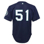 Ichiro Suzuki Seattle Mariners Mitchell & Ness Youth Cooperstown Collection Mesh Batting Practice Jersey - Navy