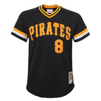 Willie Stargell Pittsburgh Pirates Mitchell & Ness Youth Cooperstown Collection Mesh Batting Practice Jersey - Black