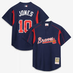 Chipper Jones Atlanta Braves Mitchell & Ness Authentic Batting Practice Jersey - Navy