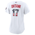 Shohei Ohtani Los Angeles Dodgers Nike Women's USA 250 Fourth of July Home Stadium Jersey - White