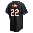 Juan Soto New York Mets Nike Fashion Replica Black Out Jersey