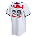 Drake Baldwin Atlanta Braves Nike USA 250 Fourth of July Home Stadium Jersey - White