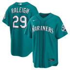 Cal Raleigh Seattle Mariners Nike  Alternate 50th Season Patch Stadium Jersey - Teal