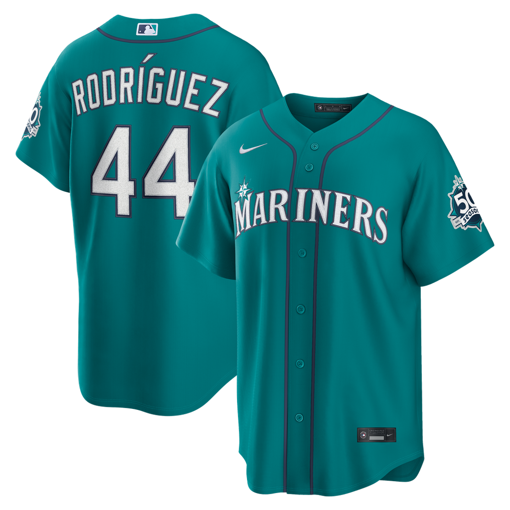 Julio Rodríguez Seattle Mariners Nike  Home Stadium 50th Season Patch Jersey - White