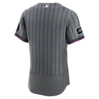 New York Mets Nike City Connect Authentic Sponsor Patch Jersey - Gray