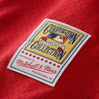 Barry Larkin Cincinnati Reds Mitchell & Ness Cooperstown Collection Mesh Batting Practice Button-Up Jersey - Black
