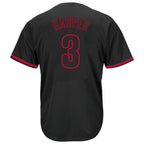 Bryce Harper Philadelphia Phillies Profile Big & Tall Pop Fashion Jersey - Black